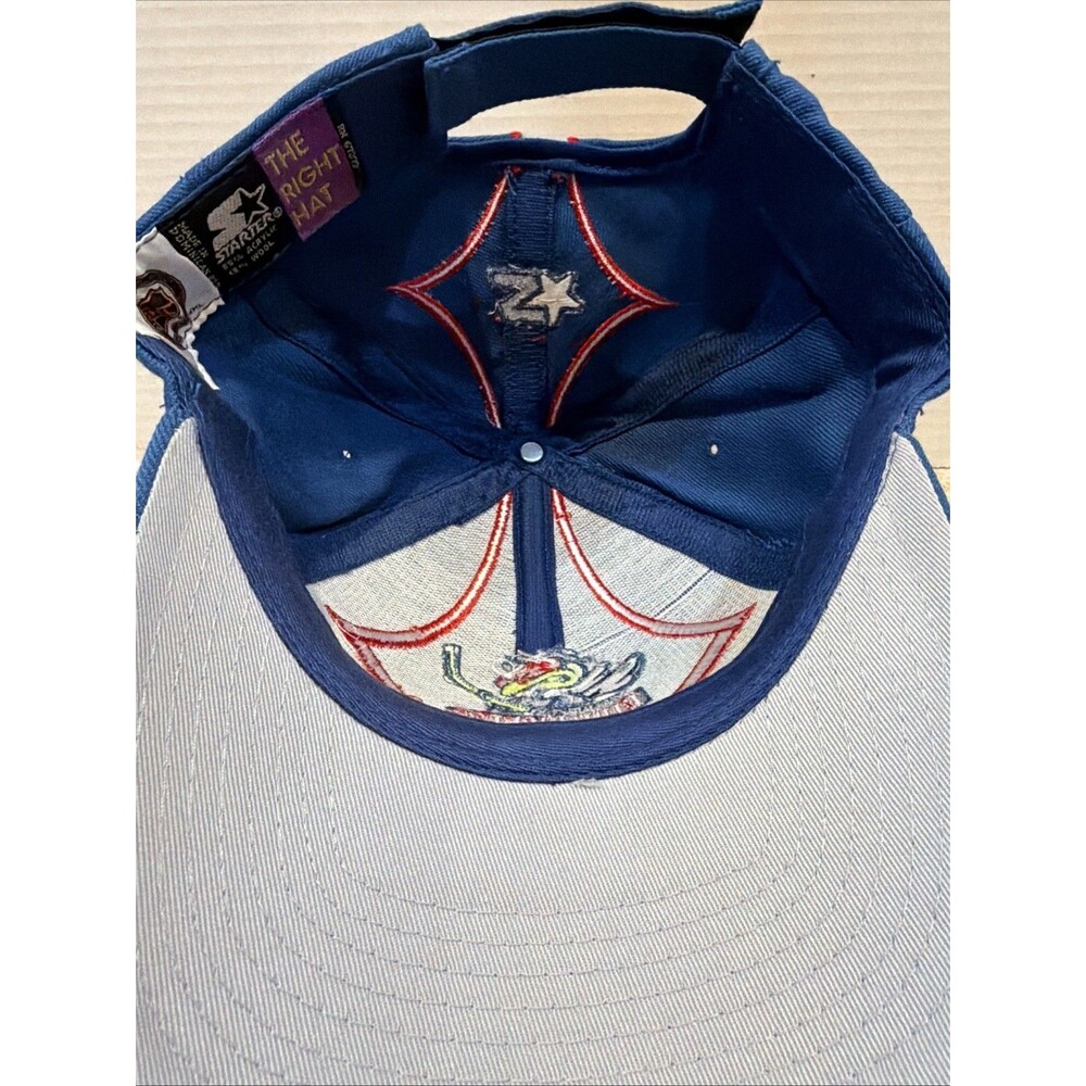 Vtg Columbus Blue Jackets Starter Snapback Hat Stinger Logo NHL 2000s RARE - Picture 5 of 7